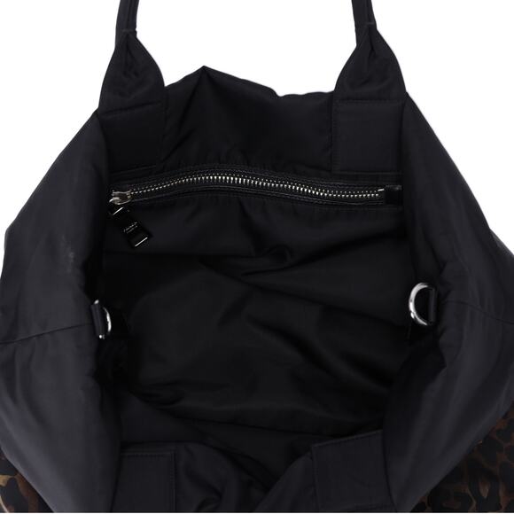 Prada Tessuto Reversible Leopard Print Nylon Tote Bag Brown - Picture 8 of 10